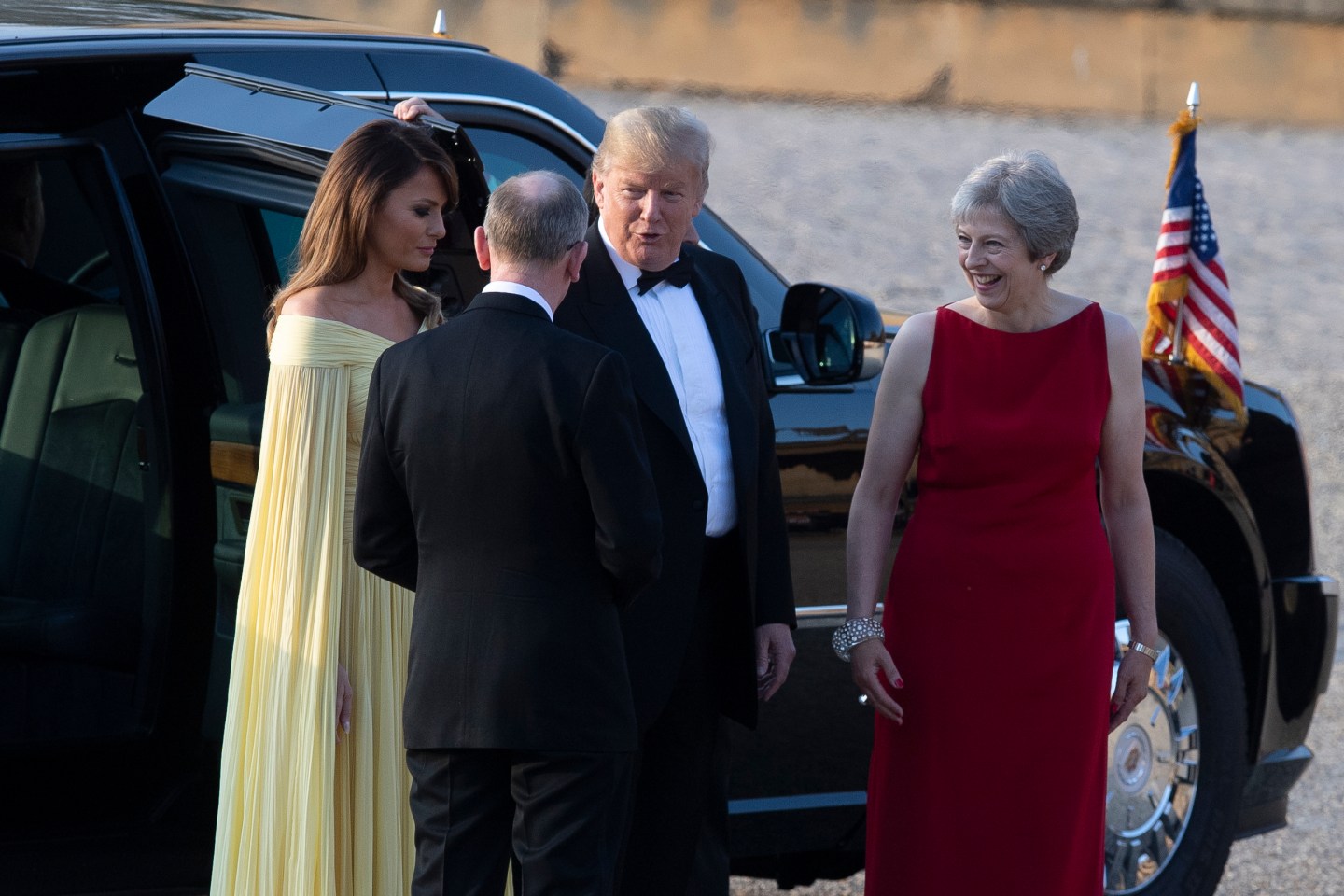 Arrival Ceremony At Blenheim Palace For President Donald Trump And The First Lady