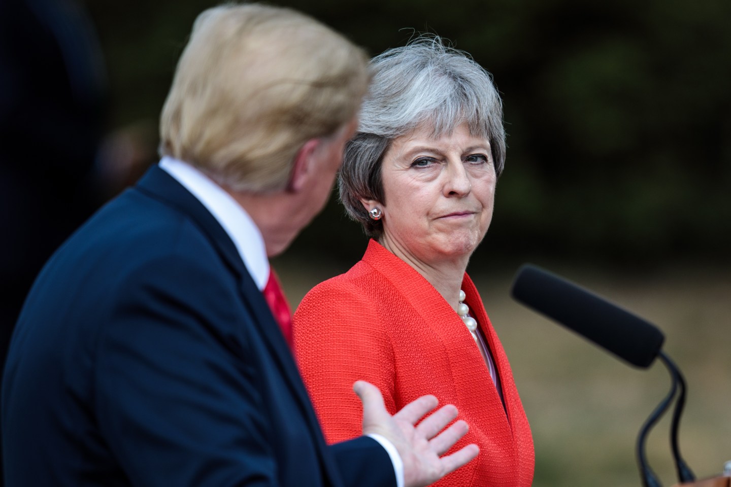 President Donald Trump And British Prime Minister Theresa May Hold Bi-lateral Talks At Chequers