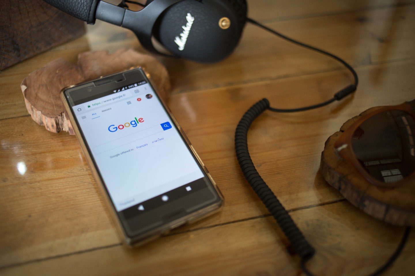 The Google logo seen displayed on a Sony smartphone