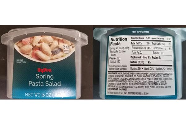 HyVee Recall Pasta Salad