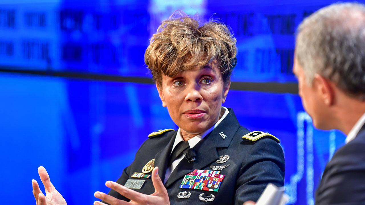 Nadja Smith, the three-star Army general who is the service’s surgeon general, manages a 140,000-person medical corps