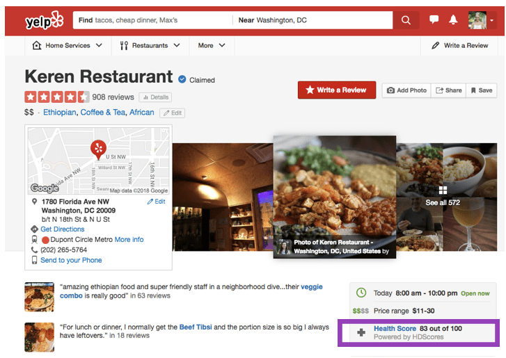 Yelp Is Adding Hygiene Scores to Restaurant Listings