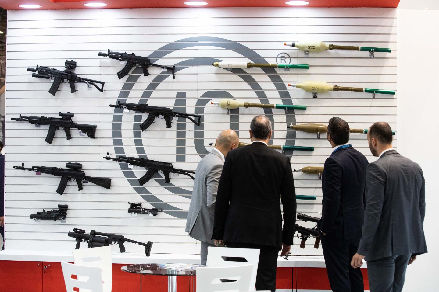 Assault Rifles on Display
