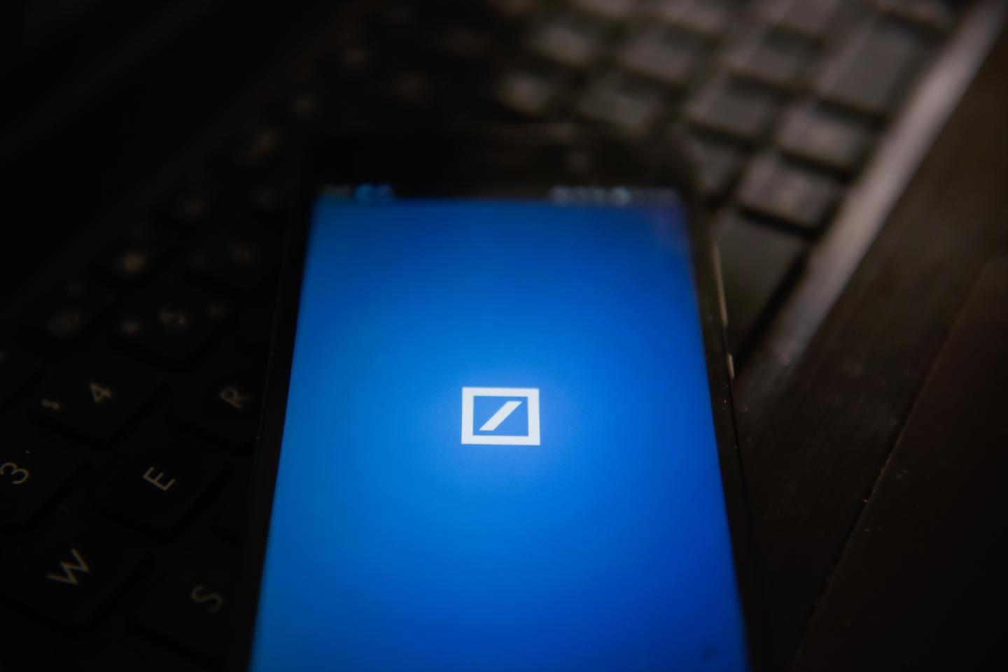 Deutsche bank app is seen in an Android mobile device