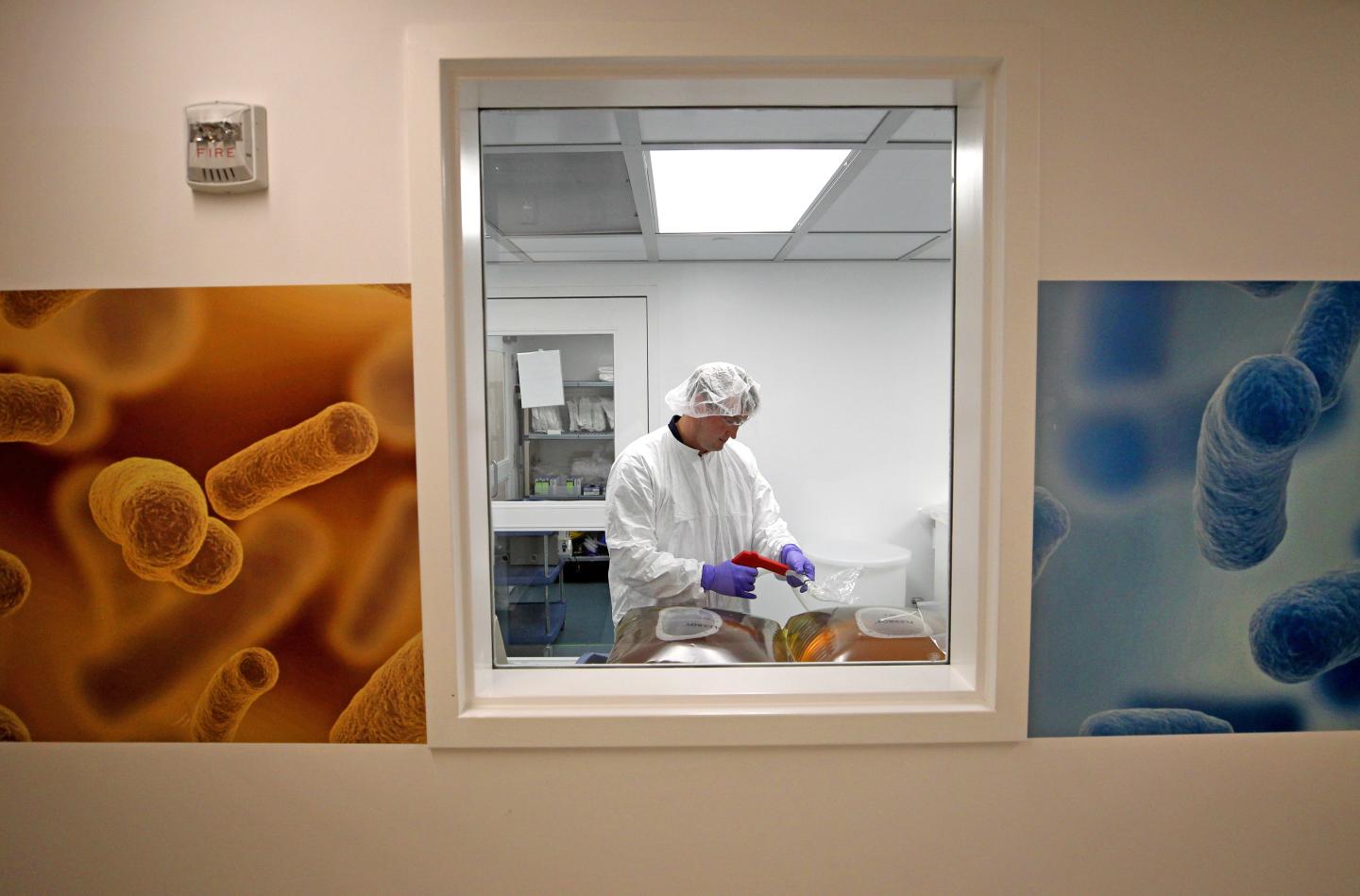 The drug substance manufacturing room at Vedanta Biosciences in Cambridge, Mass.