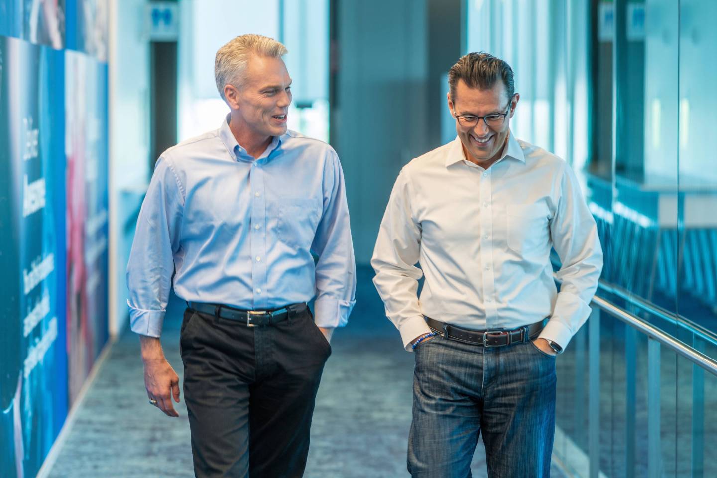Intuit's current CEO Brad Smith and incoming CEO Sasan Goodarzi