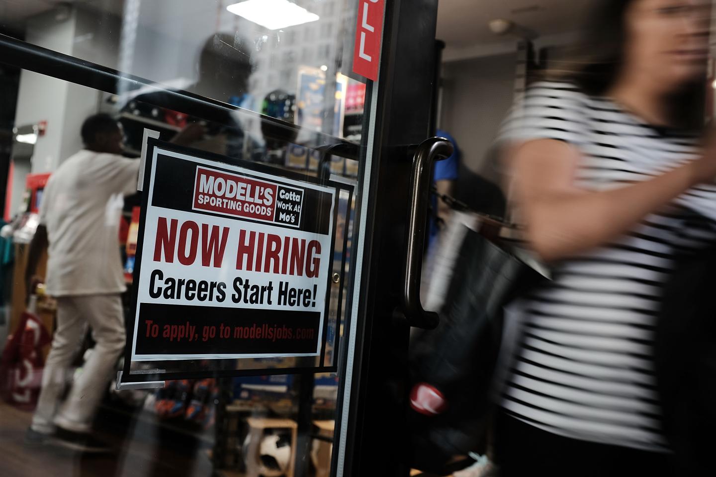 July 2018 Jobs Report - Now Hiring Sign