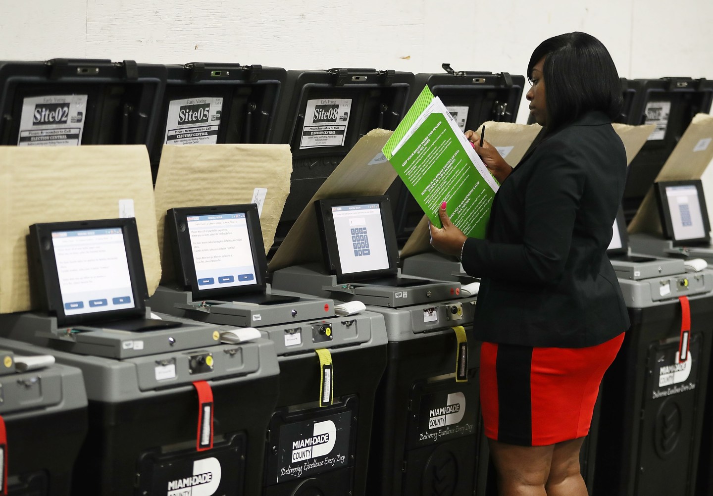 Miami-Dade County Elections Department Exams Voting Equipment Ahead Of Upcoming August 28 Primary