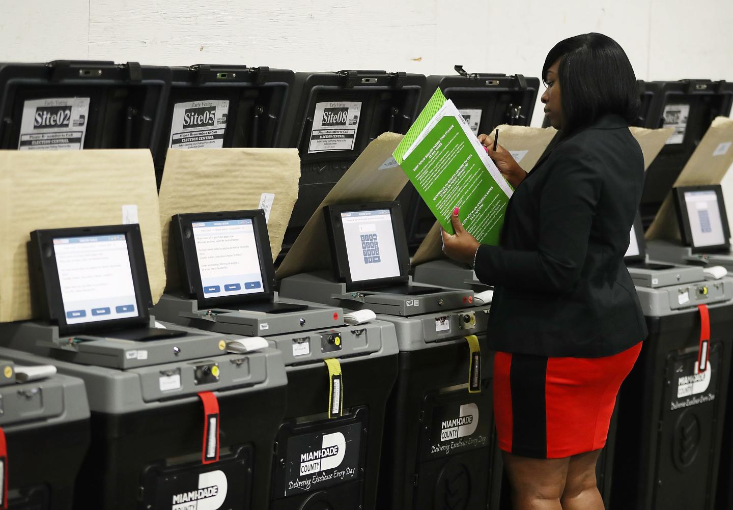 Miami-Dade County Elections Department Exams Voting Equipment Ahead Of Upcoming August 28 Primary
