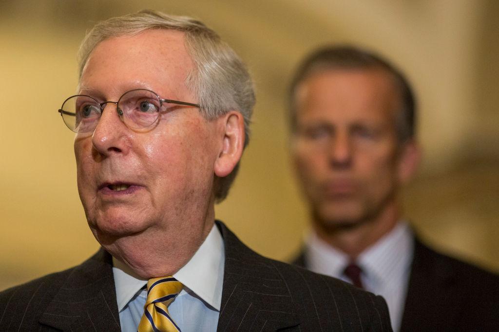 Senate Lawmakers Speak To The Media After Their Weekly Policy Luncheons