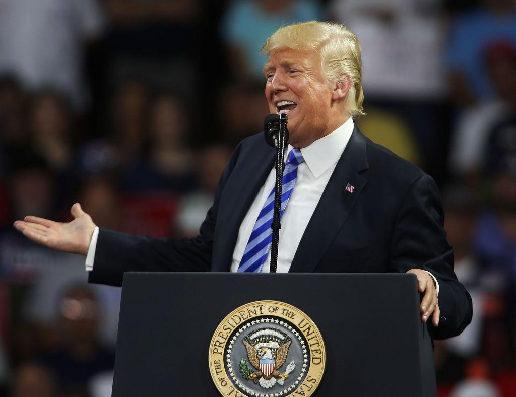 Donald Trump Holds Rally In Charleston, West Virginia