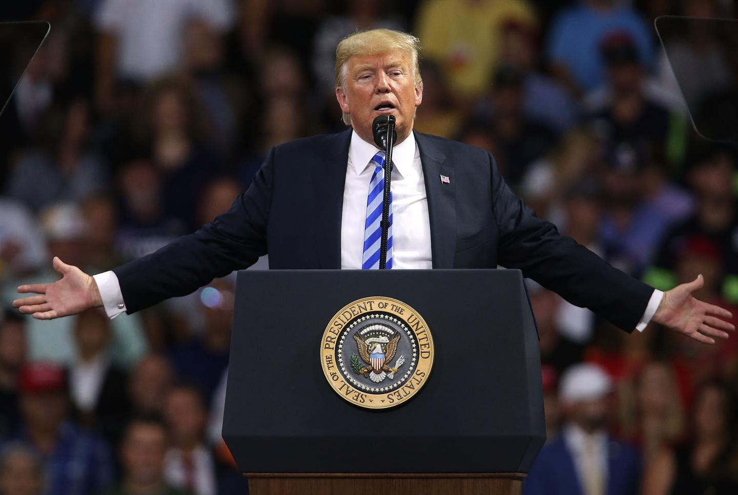 Donald Trump Holds Rally In Charleston, West Virginia