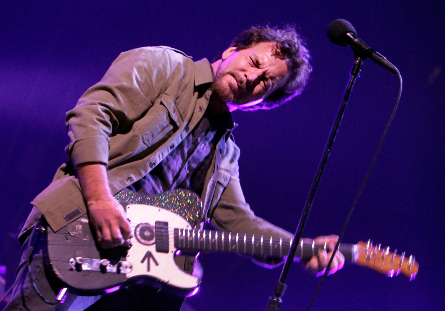 Eddie Vedder of Pearl Jam performs at the LA Sports Arena on Nov. 23, 2013.  Pearl Jam performs at