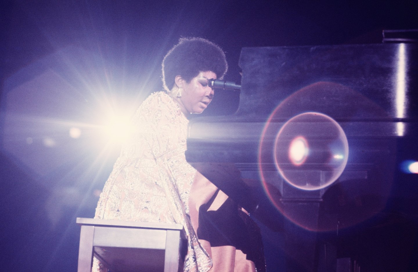 Aretha Franklin performs in New York