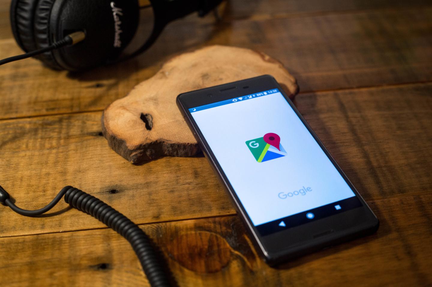 The Google Maps application seen displayed on a Android Sony