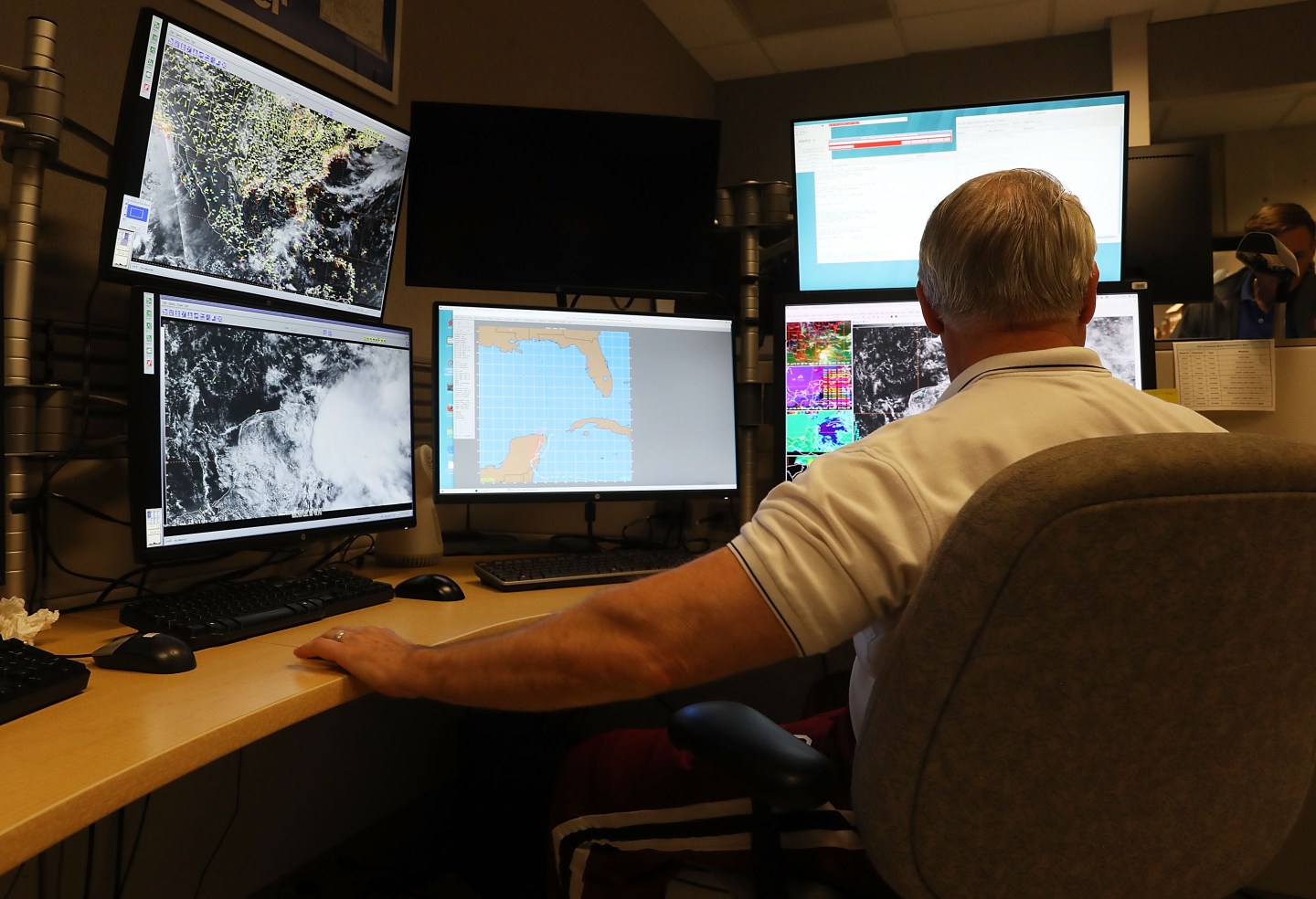 Hurricane Center In Miami Monitors First Large Storm Of Season In Gulf Of Mexico