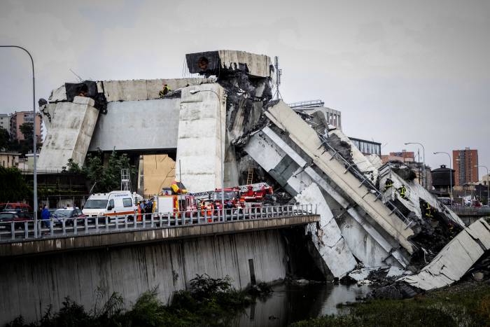 Morandi Highway Bridge Collapse in Genoa, Italy