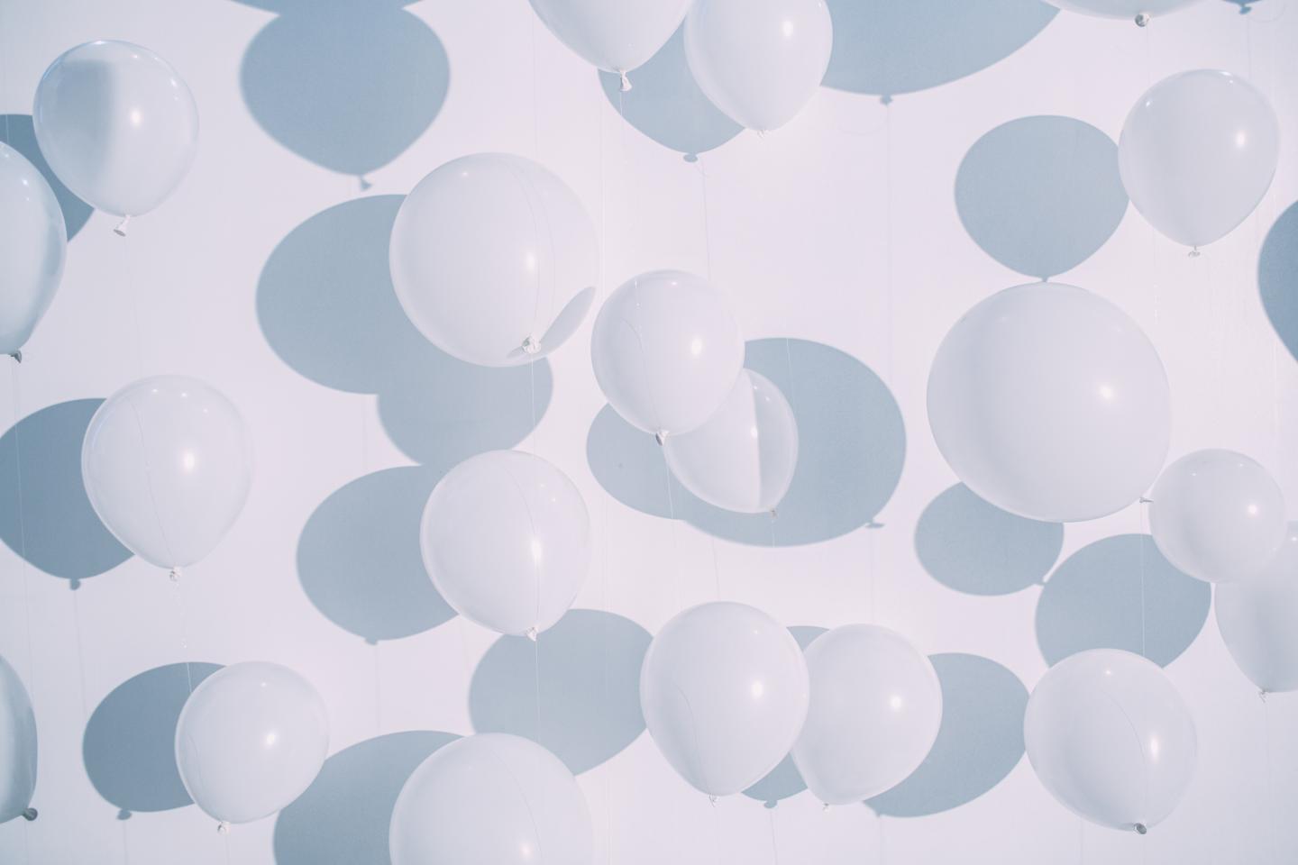 Full Frame Shot Of Balloons Against White Background