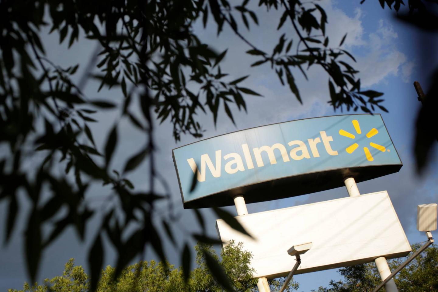 Walmart sign is pictured at one of their stores in Monterrey