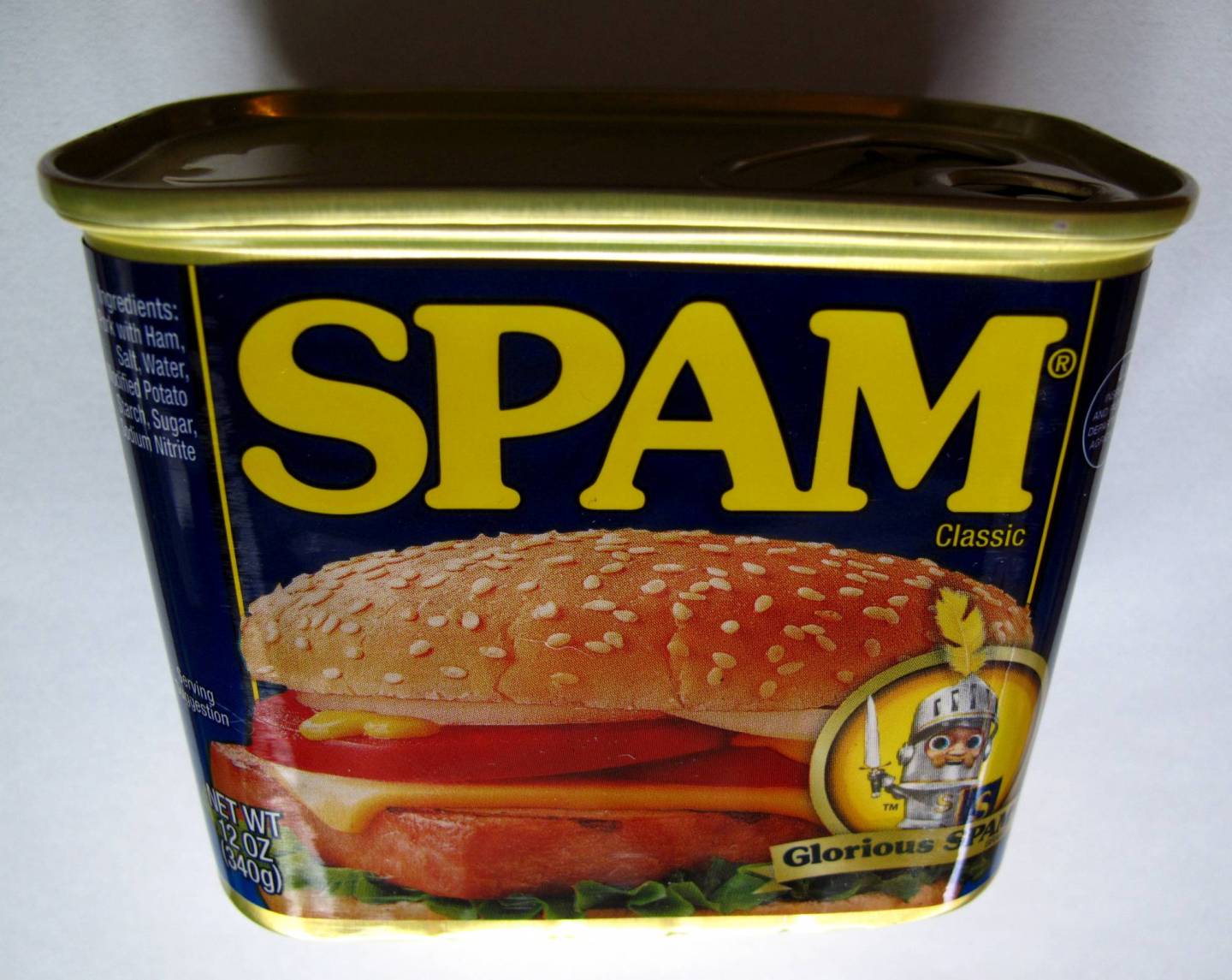 A can of Spam canned meat is shown in this illustration photograph in Encinitas, California