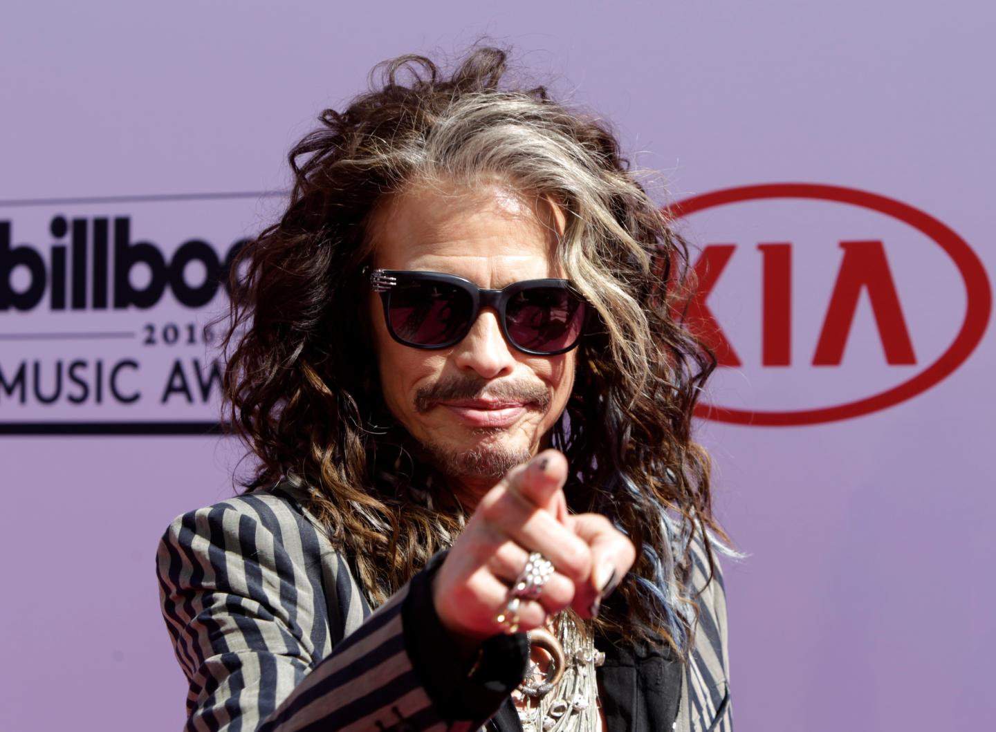 Musician Steven Tyler arrives at the 2016 Billboard Awards in Las Vegas
