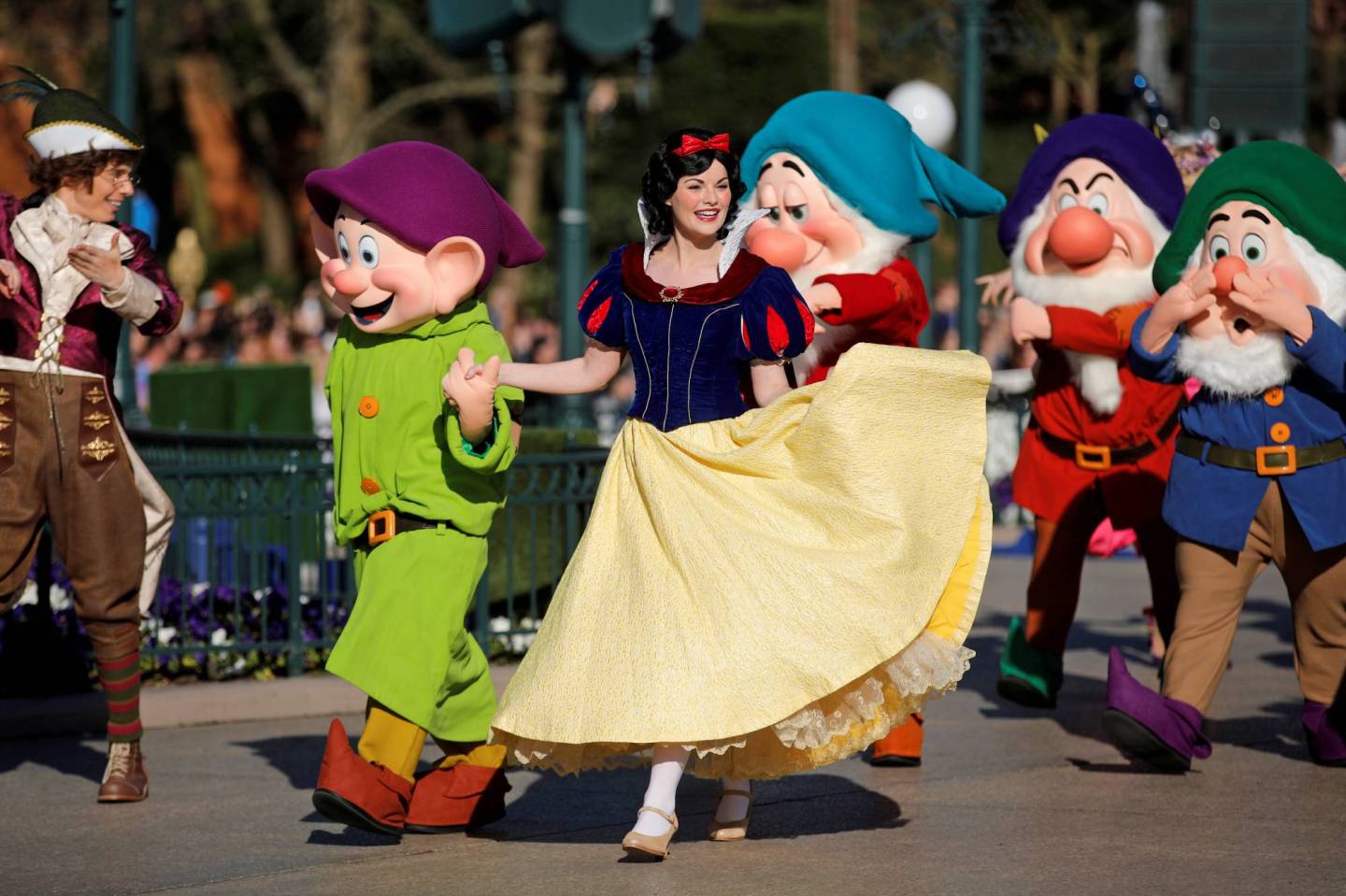 Disney characters attend the 25th anniversary of Disneyland Paris at the park in Marne-la-Vallee, near Paris