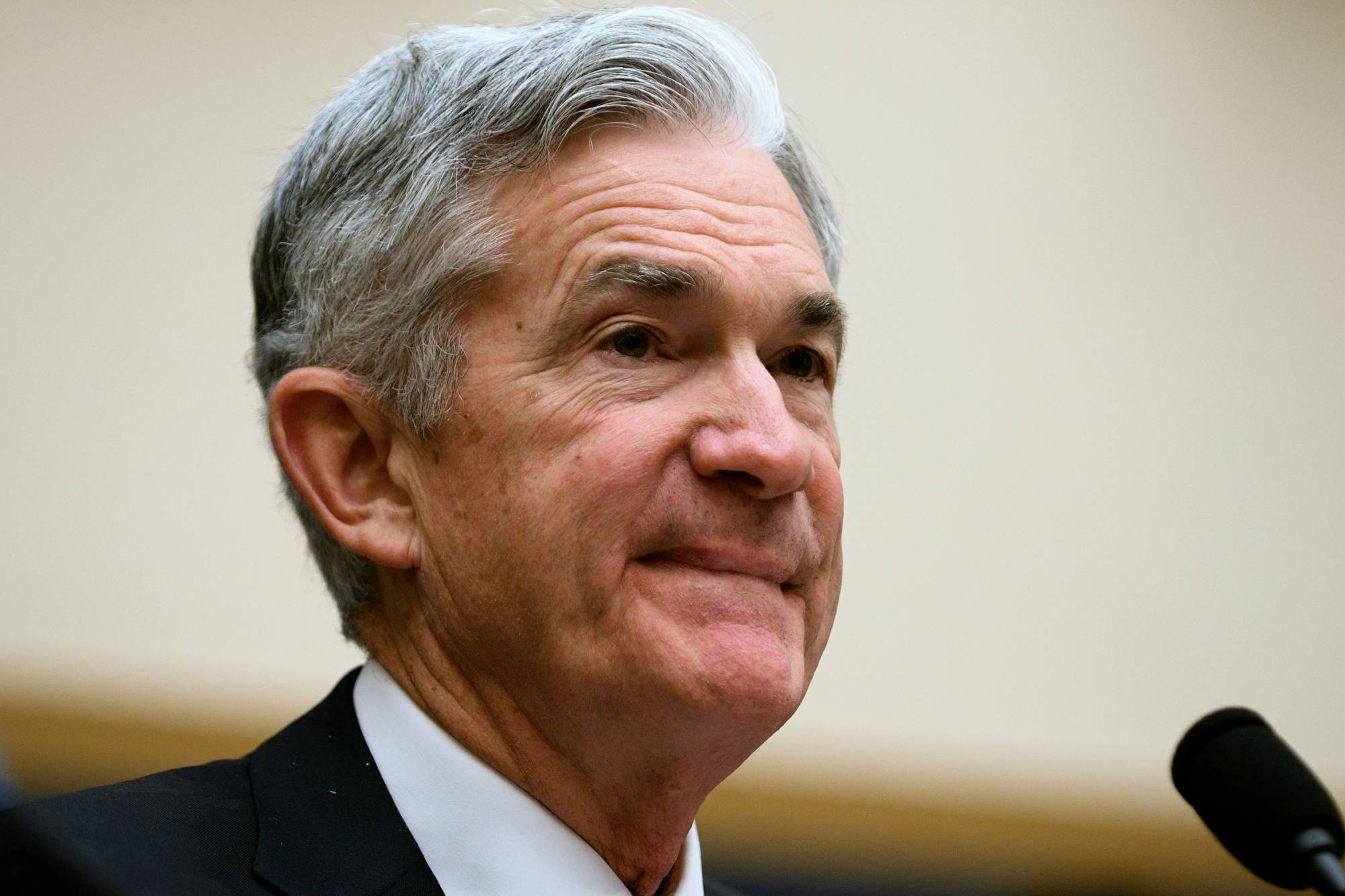 Federal Reserve Chairman Jerome Powell testifies before a House Financial Services Committee hearing in Washington