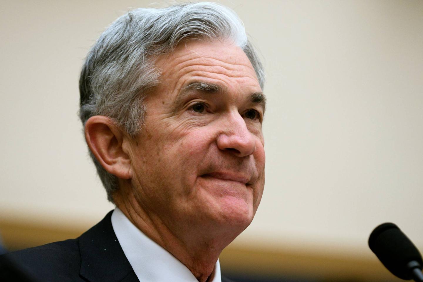 Federal Reserve Chairman Jerome Powell testifies before a House Financial Services Committee hearing in Washington
