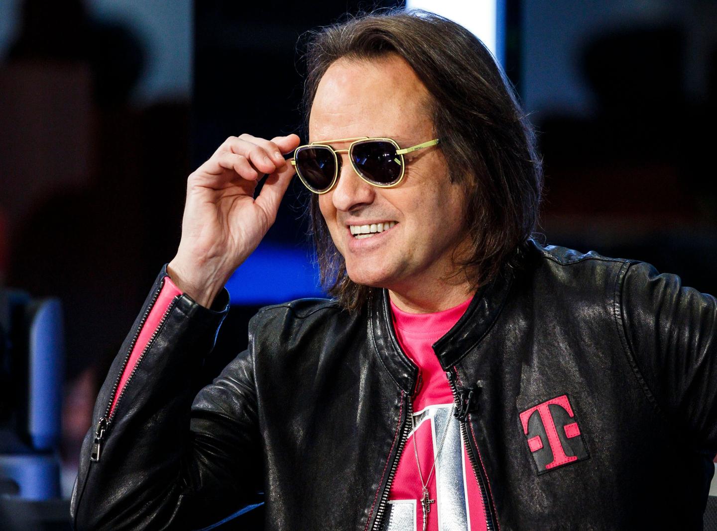 T-Mobile and Sprint CEOs discuss merger, New York, USA - 30 Apr 2018
