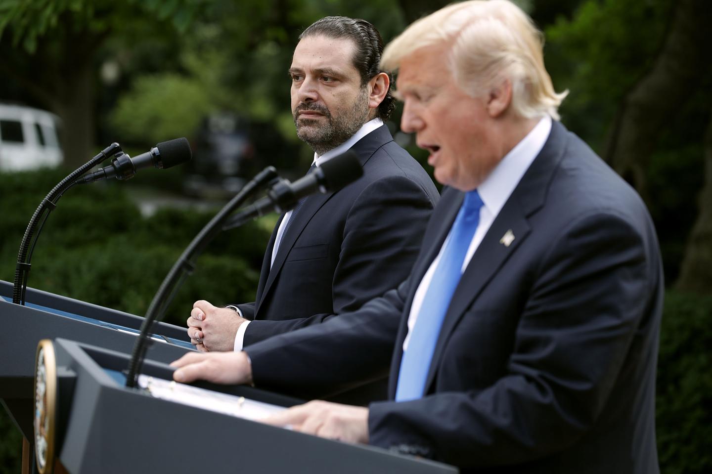 President Trump And Lebanese PM Hariri Deliver Joint Statements At White House