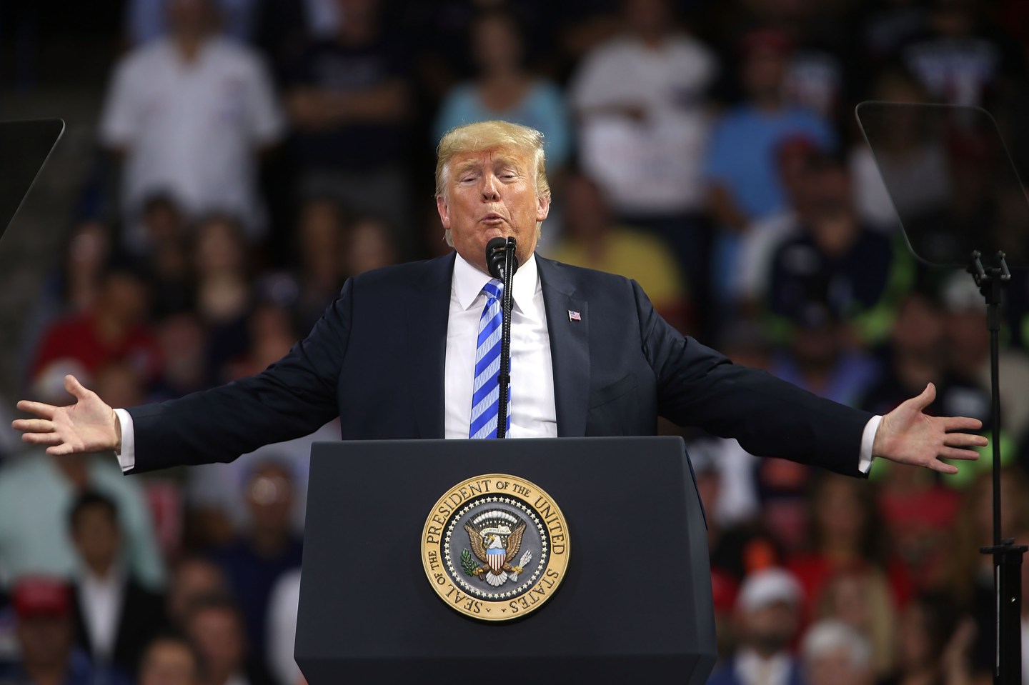 Donald Trump Holds Rally In Charleston, West Virginia