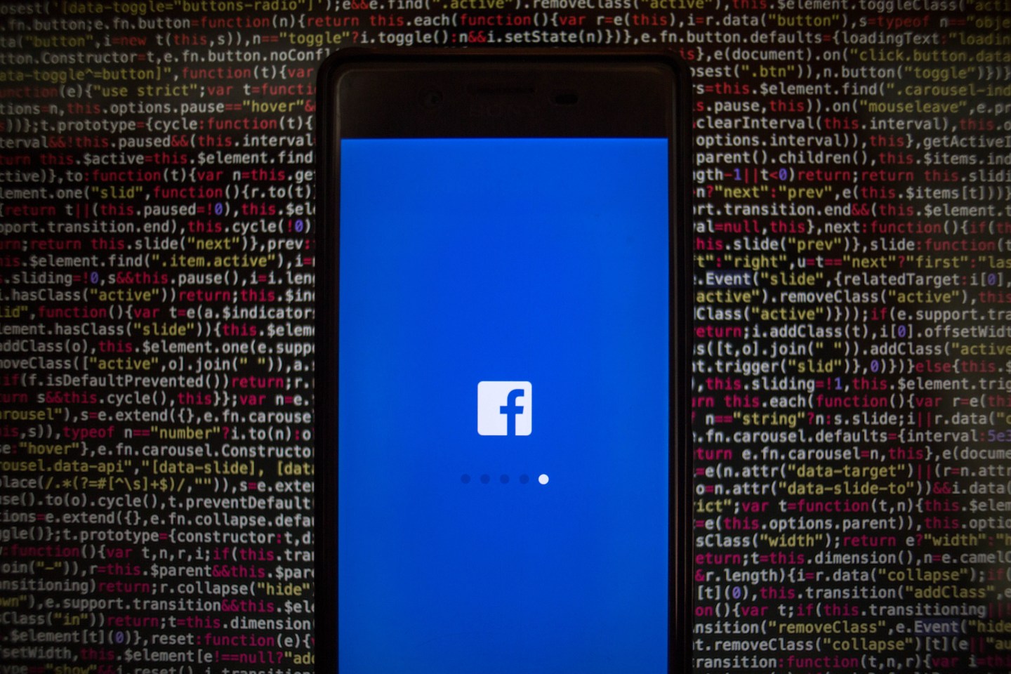 The Facebook application seen displayed on a Sony smartphone