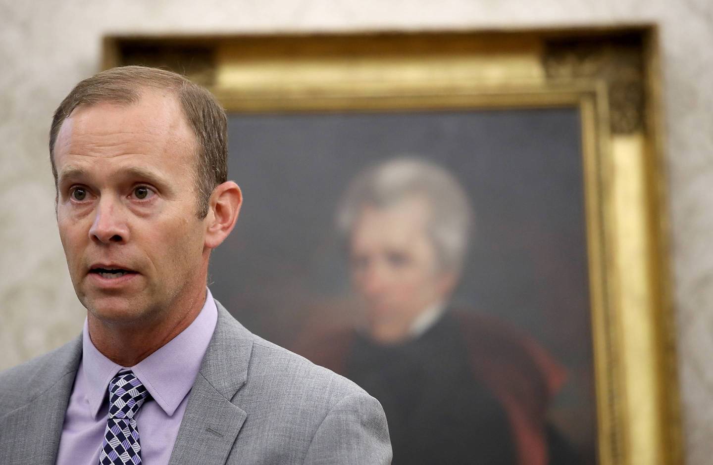 President Trump Meets With Homeland Security Secretary Nielsen And FEMA Administrator Long In The Oval Office