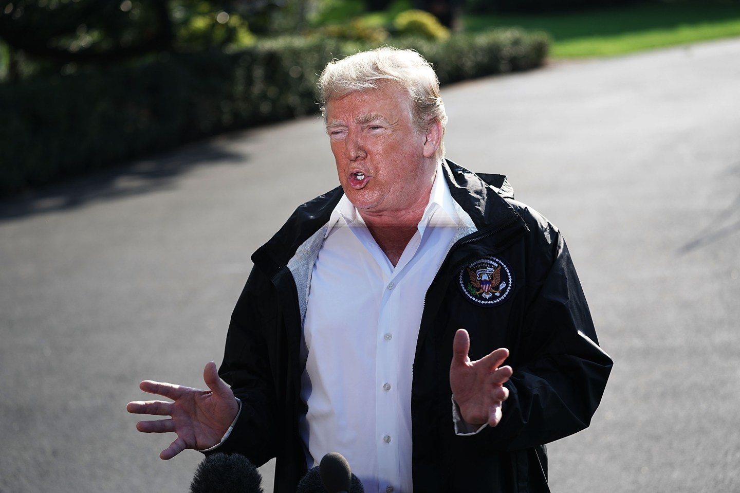 President Trump Departs The White House En Route To North Carolina