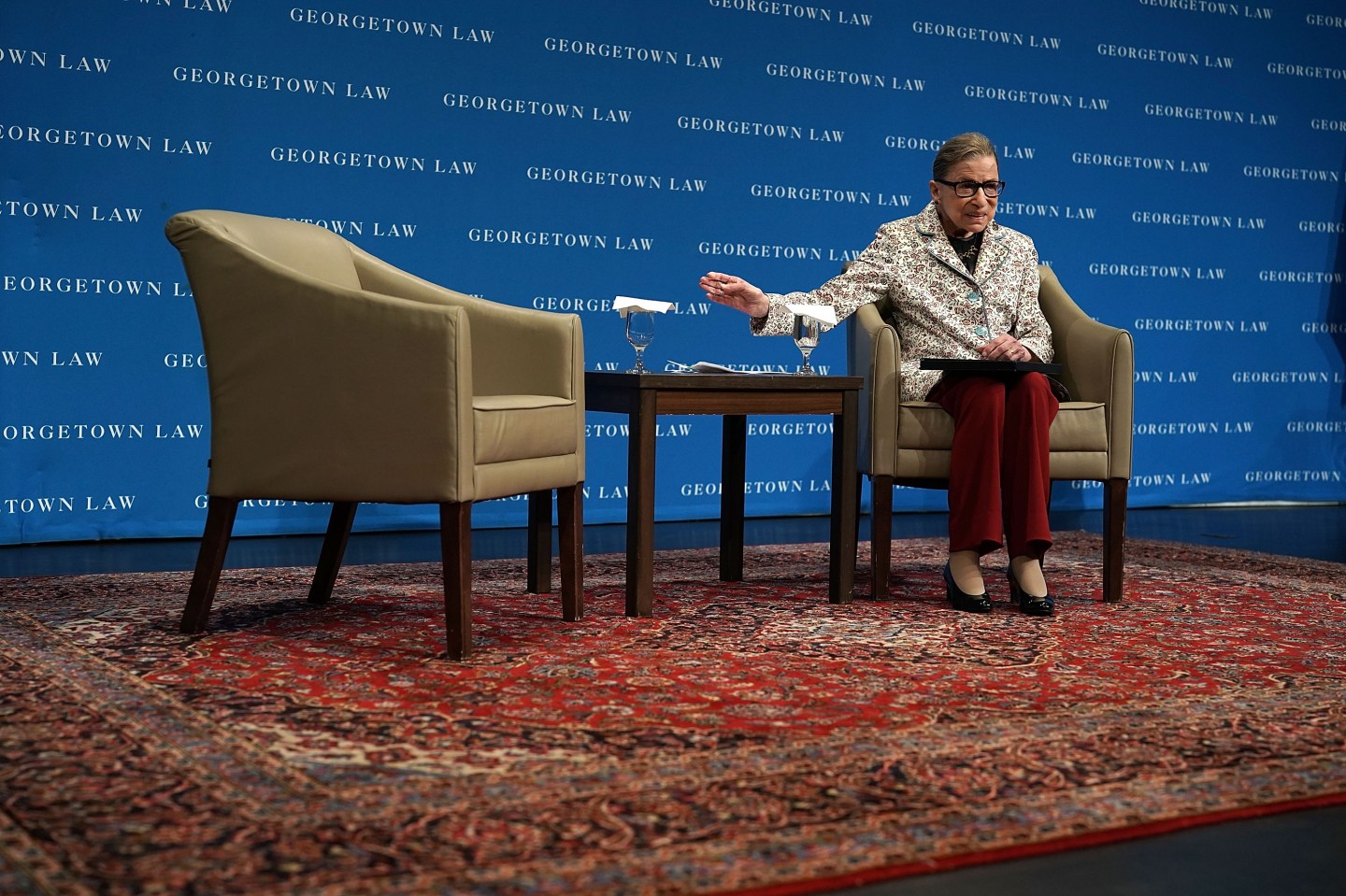 Supreme Court Justice Ruth Bader Ginsburg Gives Lecture At The Georgetown University Law Center