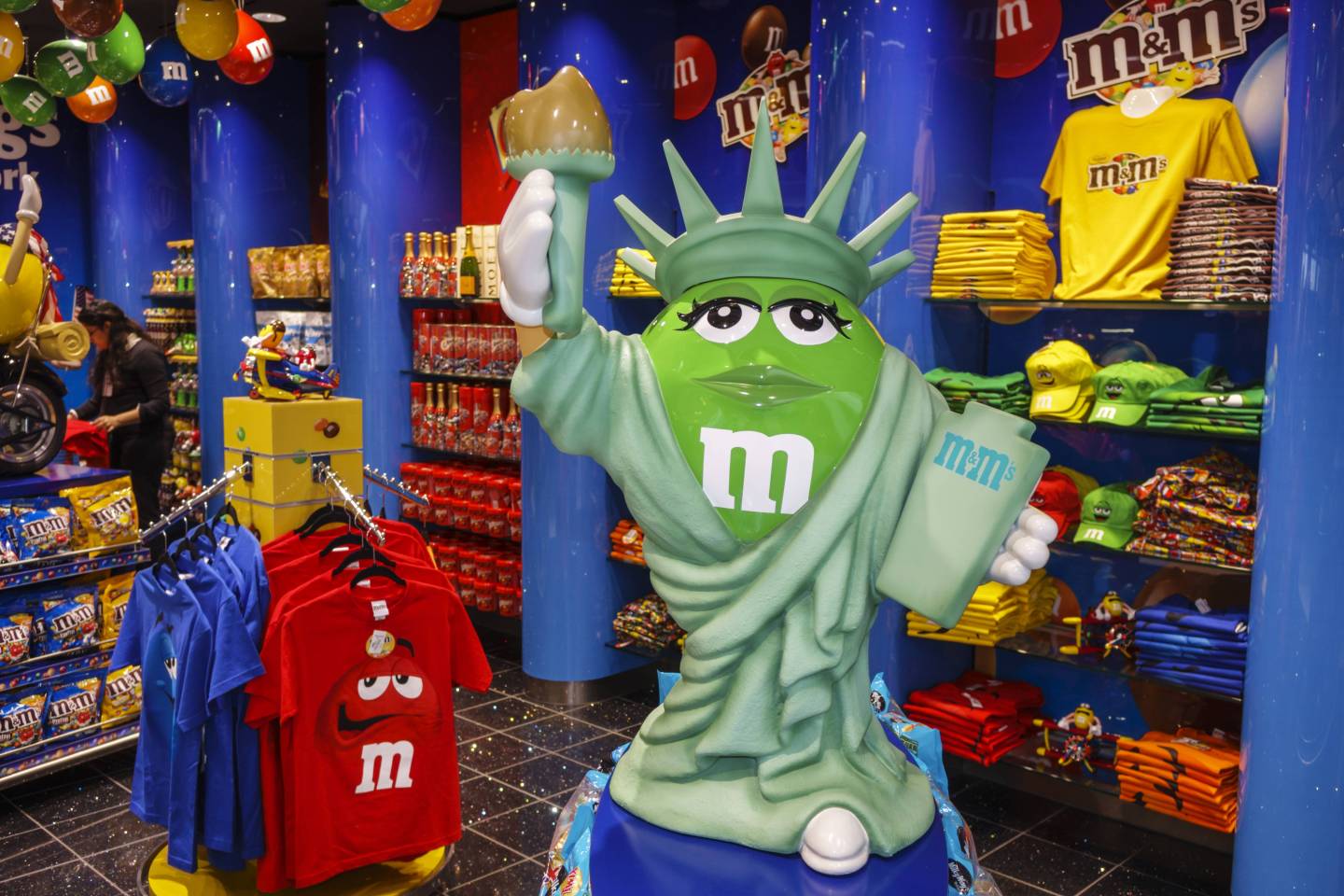 The interior of the M&amp;M's store at John F. Kennedy International Airport.