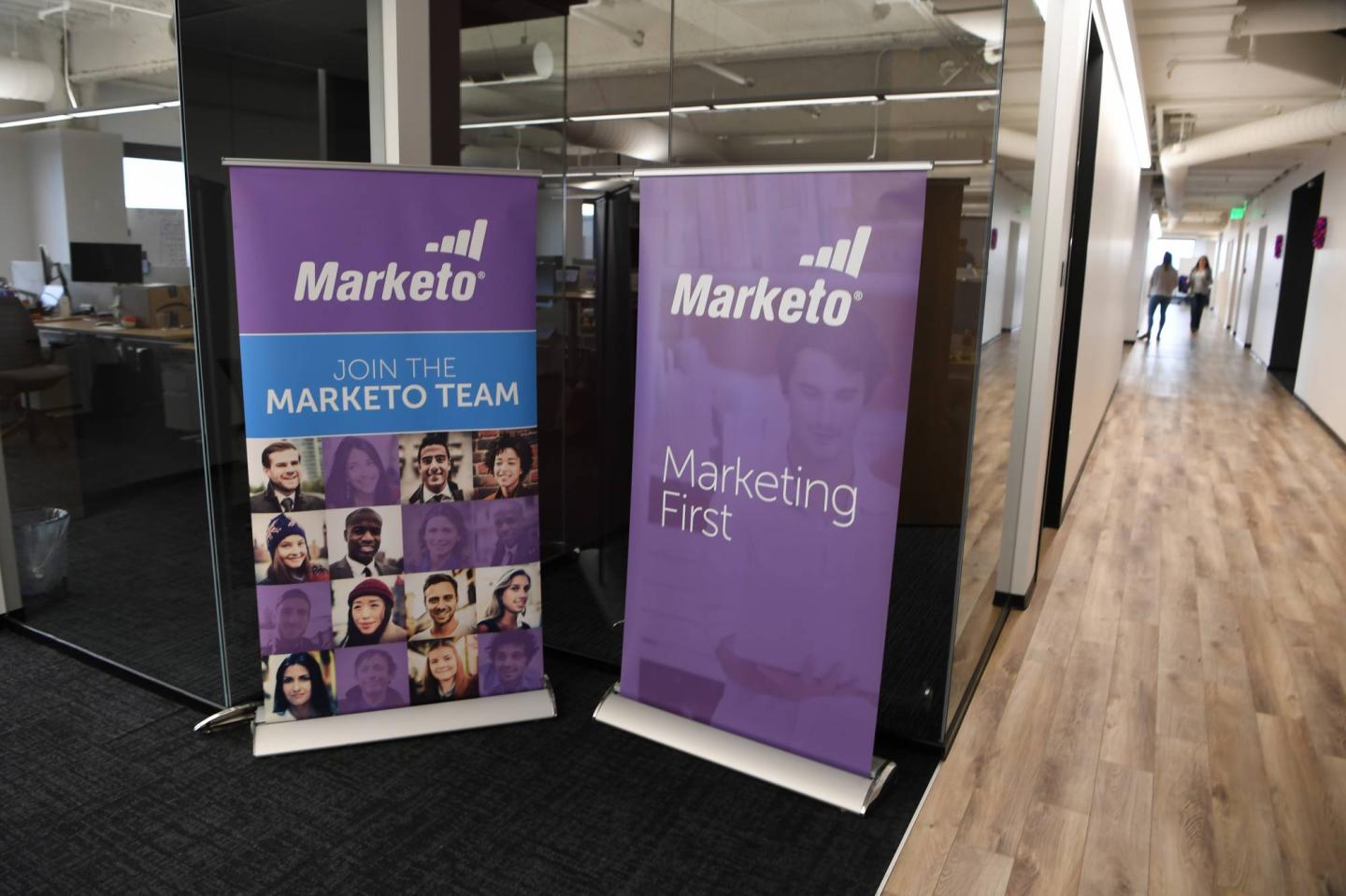 Marketo CEO Steve Lucas and Kathy Leeman, chief of staff/head of biz dev ¿
