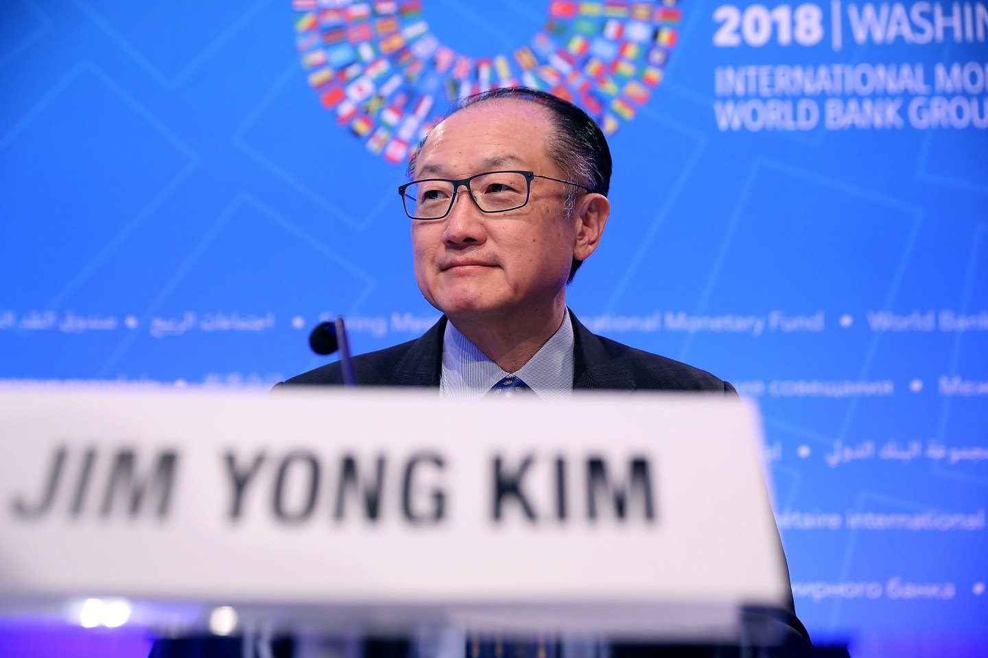 World Bank President Jim Yong Kim announced the new battery commitment on Wednesday. (Photo by Chip Somodevilla/Getty Images)