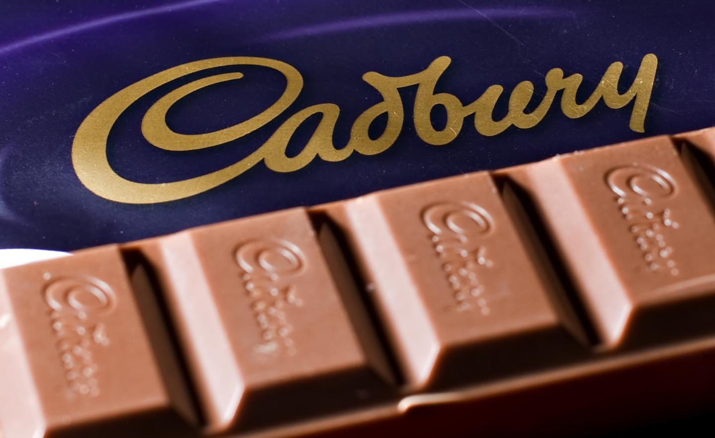 A bar of Cadbury's Dairy Milk chocolate