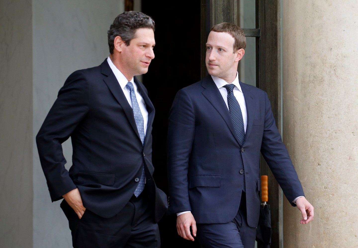 French President Emmanuel Macron Receives Members of "Tech For Good" At ELysee Palace In Paris