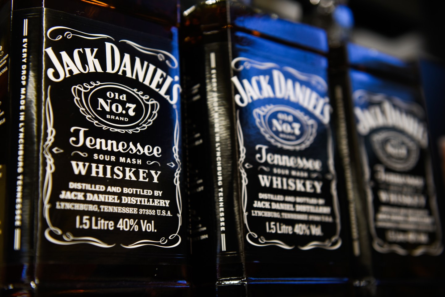 American whiskey brand Jack Daniel's is seen in Krakow.