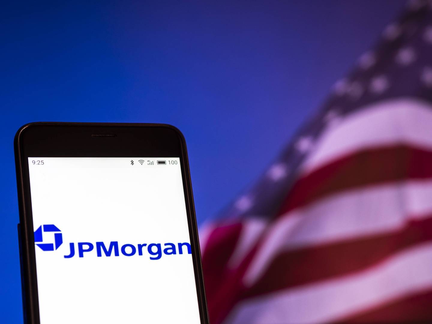 JPMorgan Chase logo seen displayed on smart phone. According