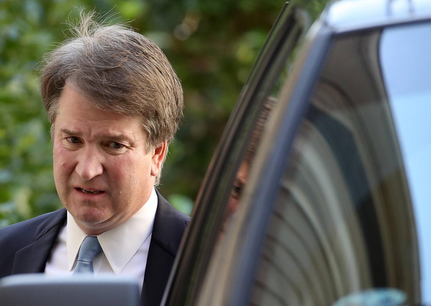 Supreme Court nominee Judge Brett Kavanaugh leaves his home September 19, 2018 in Chevy Chase, Md.