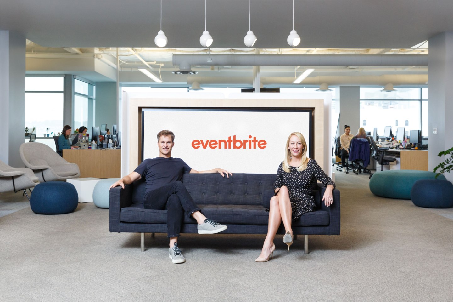 Eventbrite co-founders Julia and Kevin Hartz