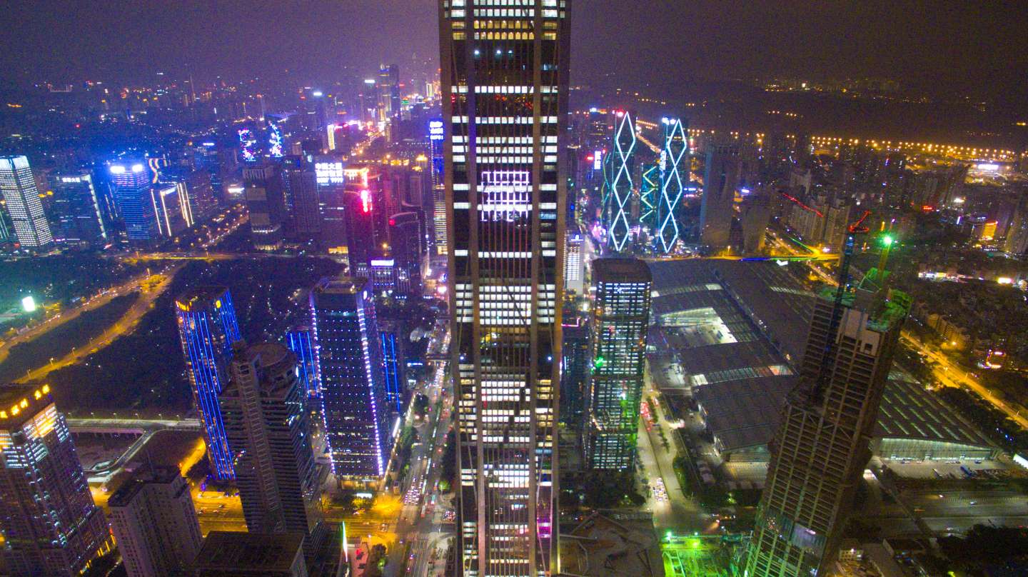 Aerial view of Ping An International Finance Centre in Shenzhen, Guangdong province, China.