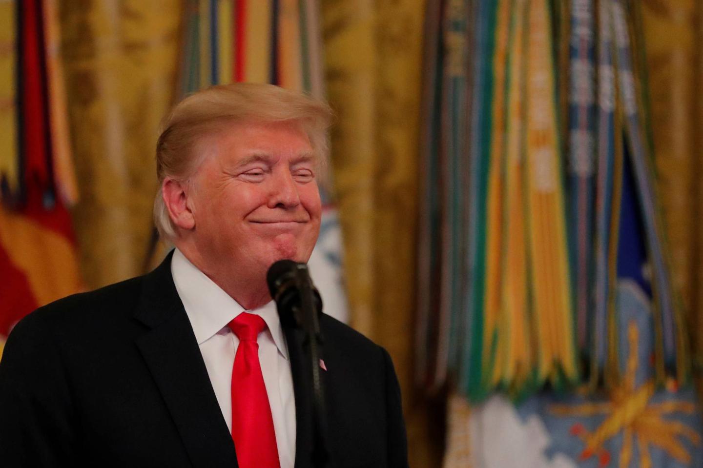 U.S. President Donald Trump hosts a White House reception for Congressional Medal of Honor recipients in Washington