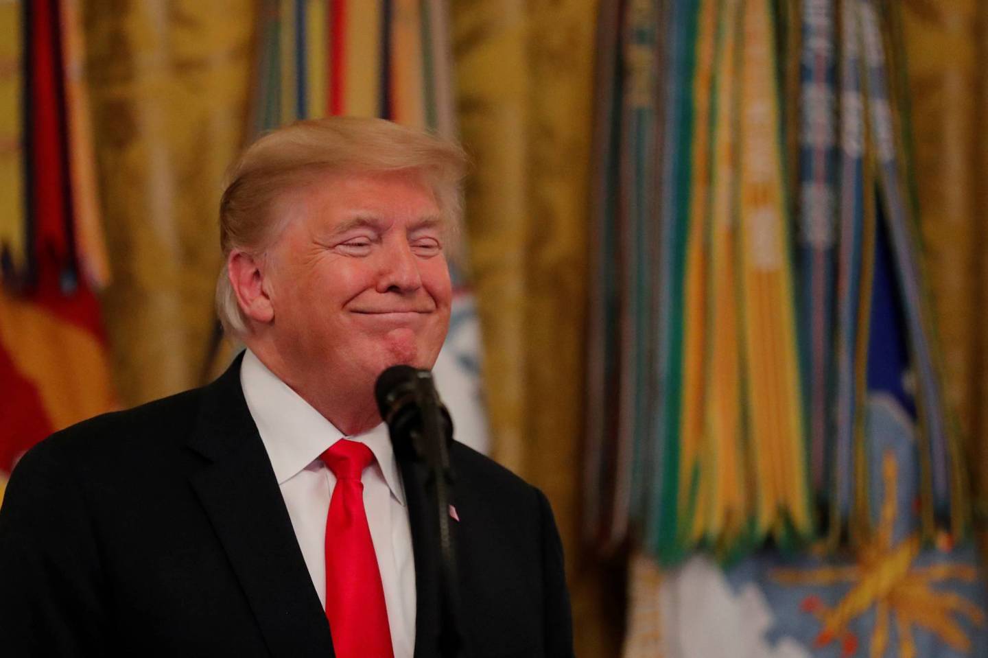 U.S. President Donald Trump hosts a White House reception for Congressional Medal of Honor recipients in Washington
