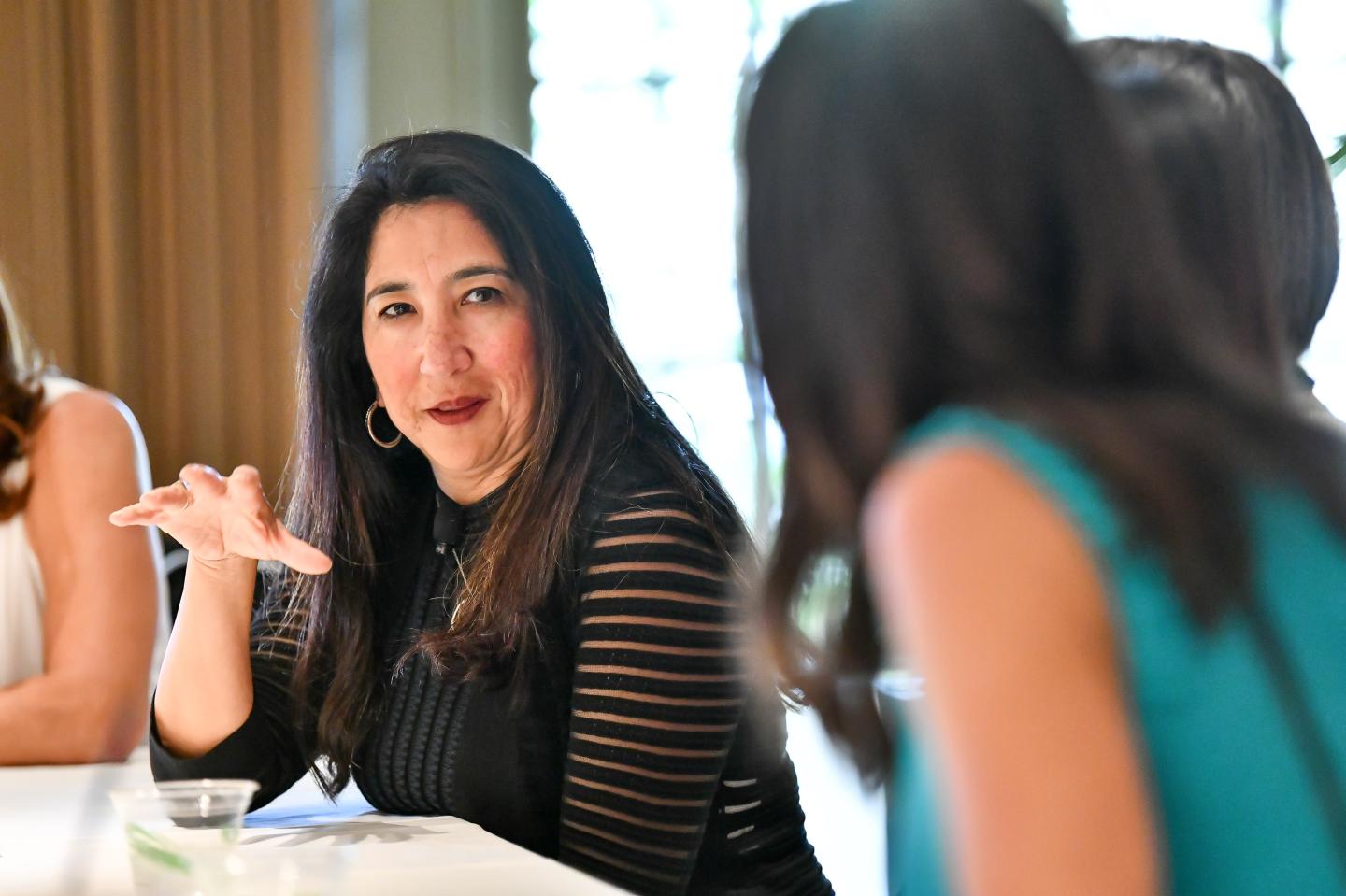 Elena Gomez, CFO of Zendesk, speaks at a Fortune Most Powerful Women Summit on Monday. (Photograph by Fortune Most Powerful Women)