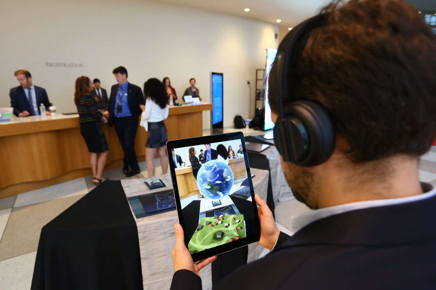 Augmented reality display at the United Nations