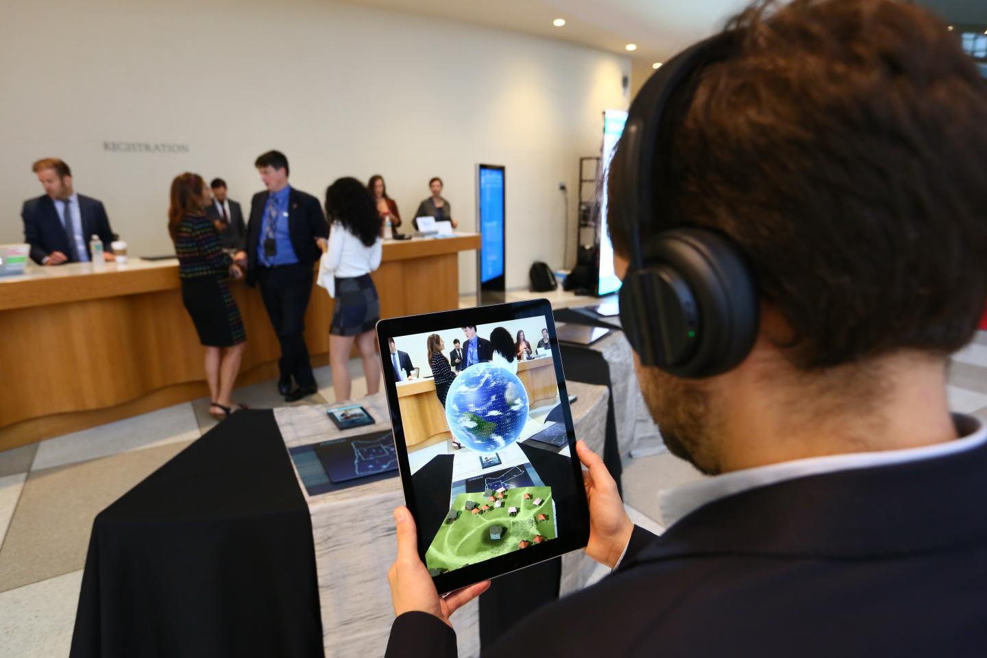 Augmented reality display at the United Nations